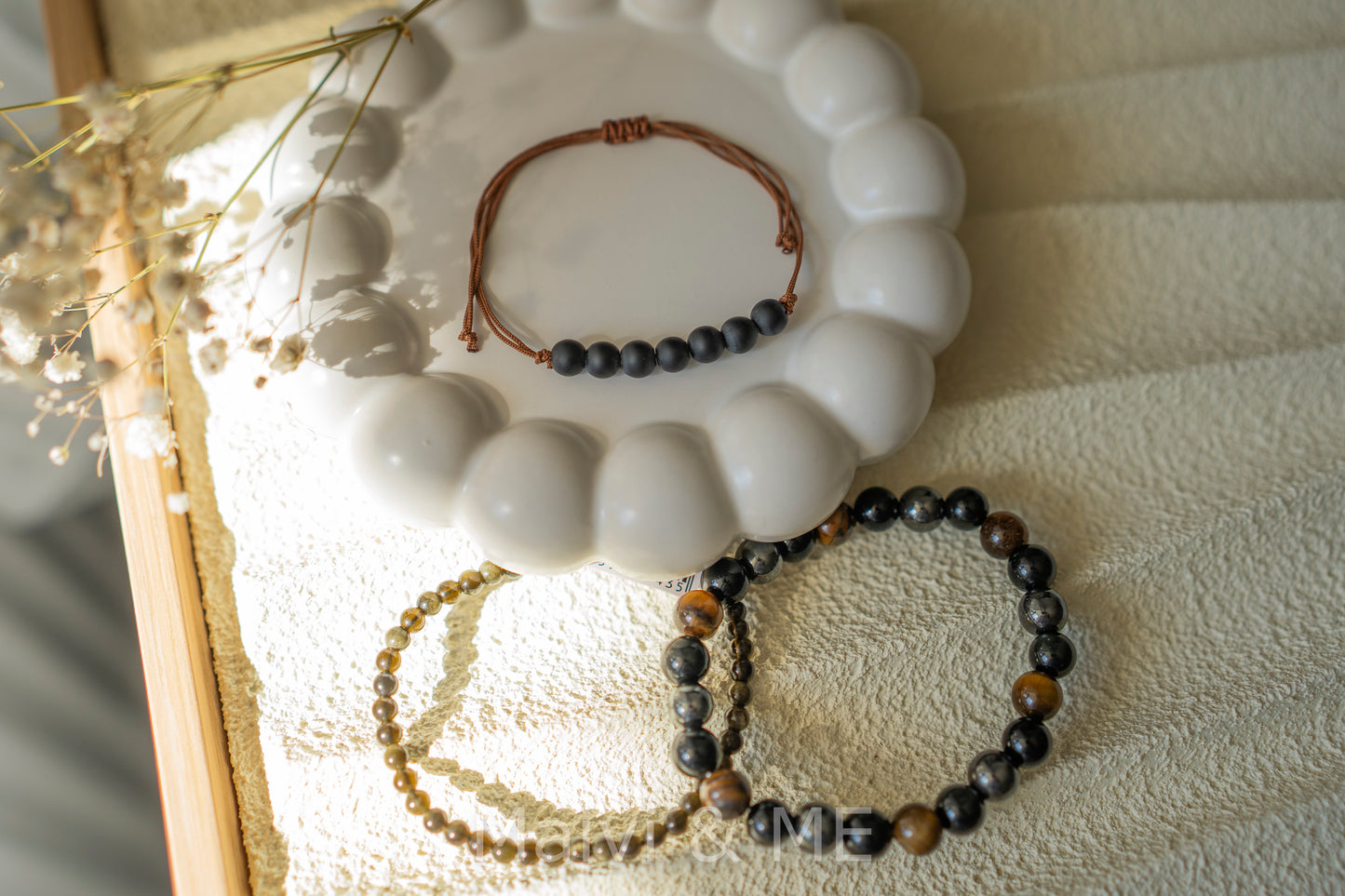 Obsidian Armband (undef. Emotionen) 3 Varianten