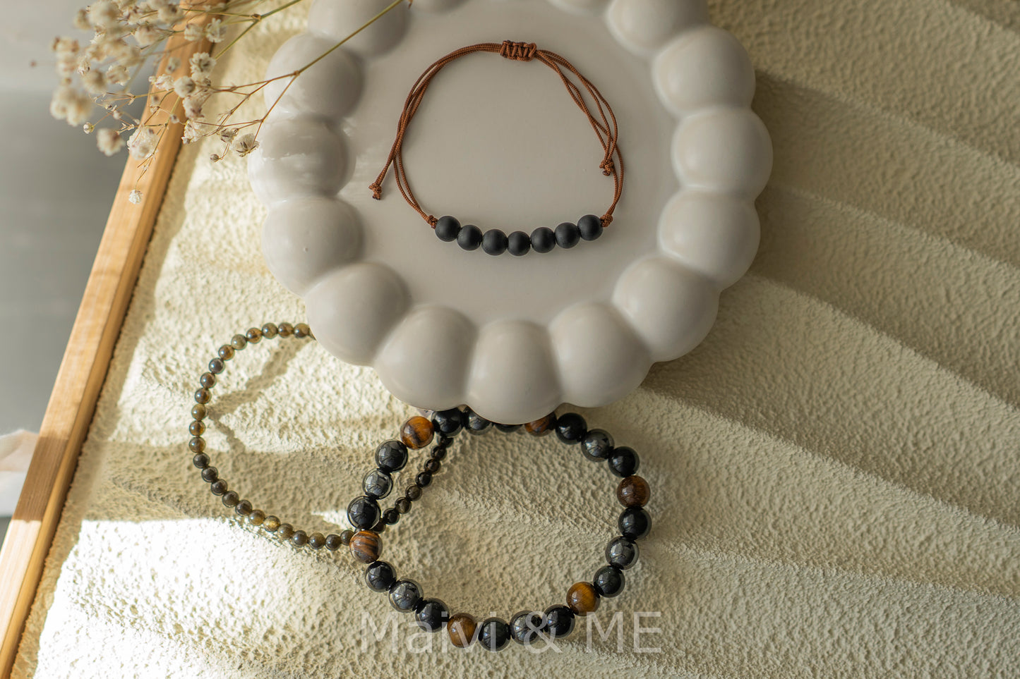 Obsidian Armband (undef. Emotionen) 3 Varianten