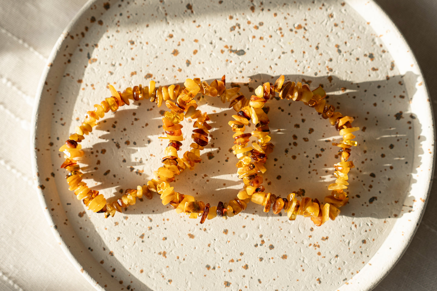 Heilstein Chips Armband Bernstein