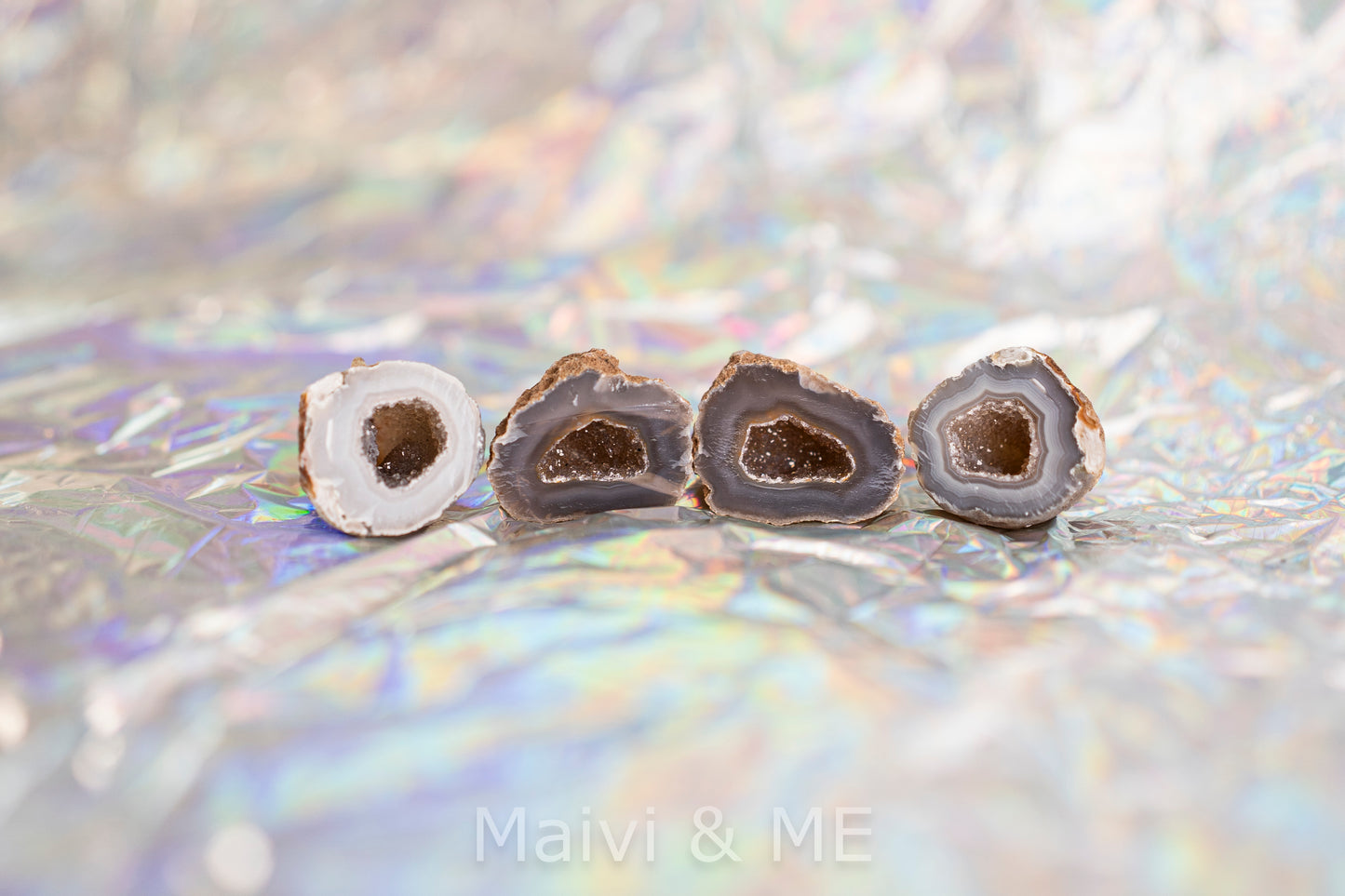 Mystery Achat Geode rund (3,5cm)