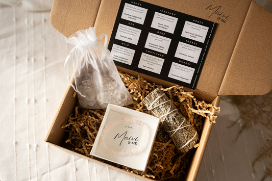 Einsteiger Set mit Heilsteinschmuck und Salbei